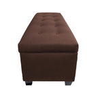 Sole Secret Obsession Button-tufted Linen Storage Bench