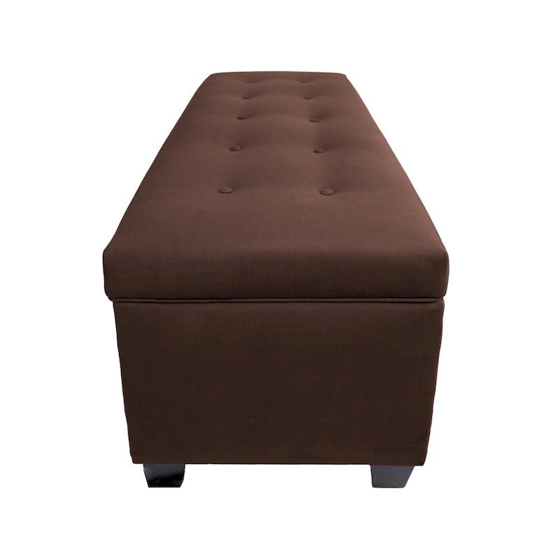 Sole Secret Obsession Button-tufted Linen Storage Bench