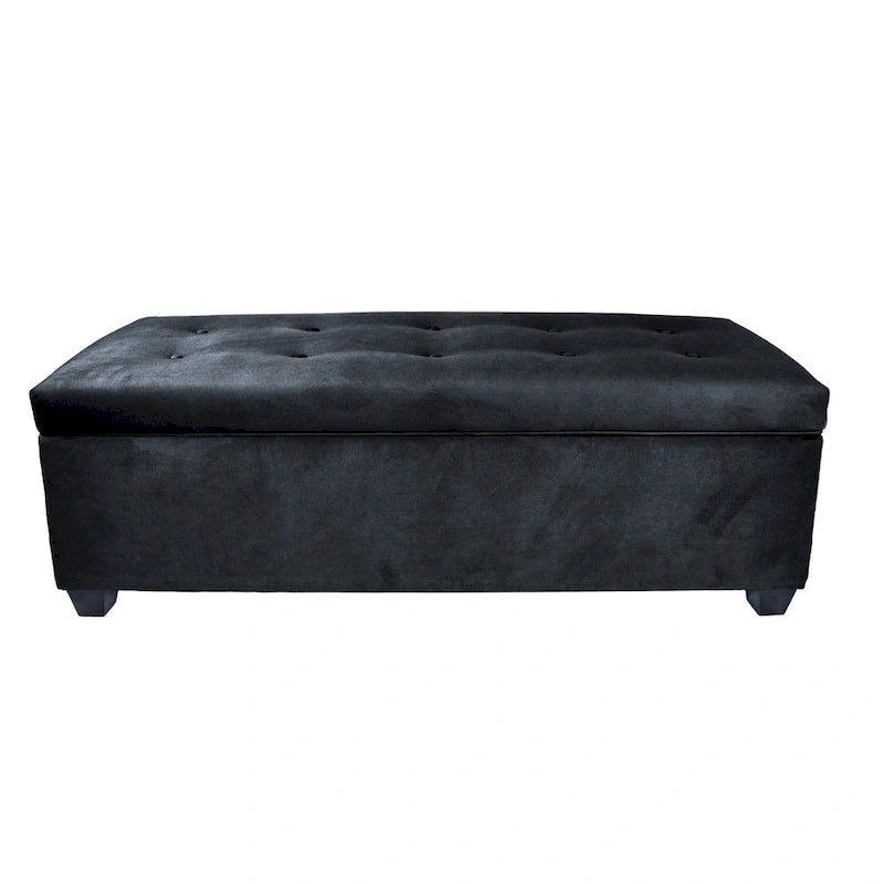 Sole Secret Obsession Button-tufted Linen Storage Bench
