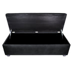 Sole Secret Obsession Button-tufted Linen Storage Bench