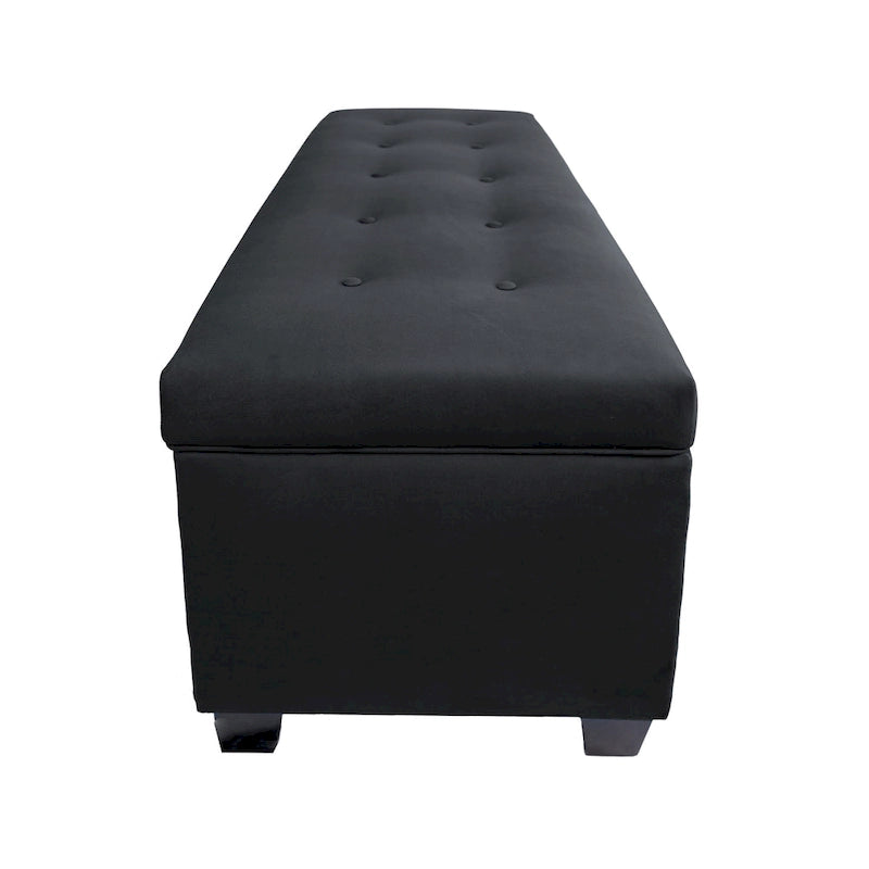 Sole Secret Obsession Button-tufted Linen Storage Bench
