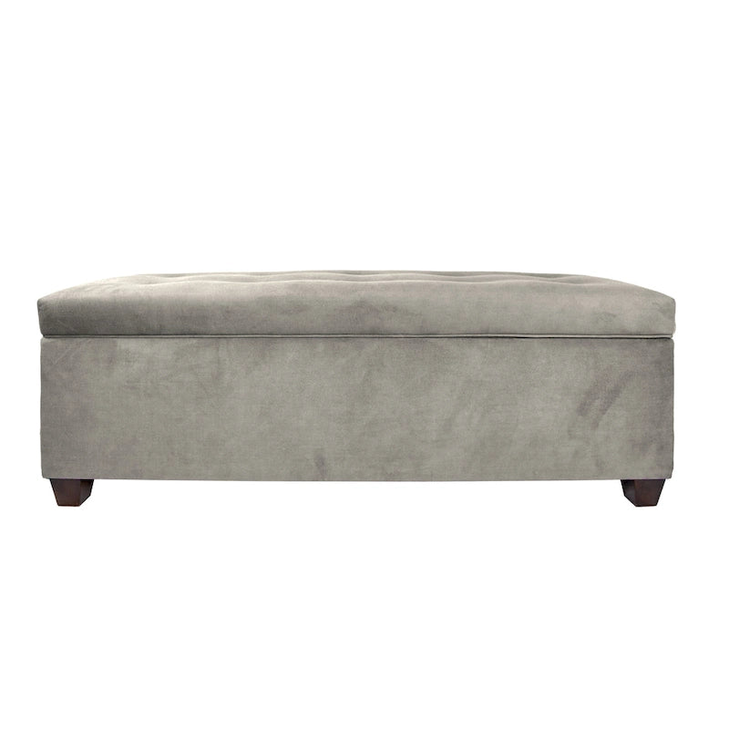 Sole Secret Obsession Button-tufted Linen Storage Bench