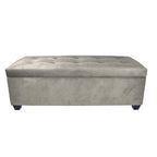 Sole Secret Obsession Button-tufted Linen Storage Bench