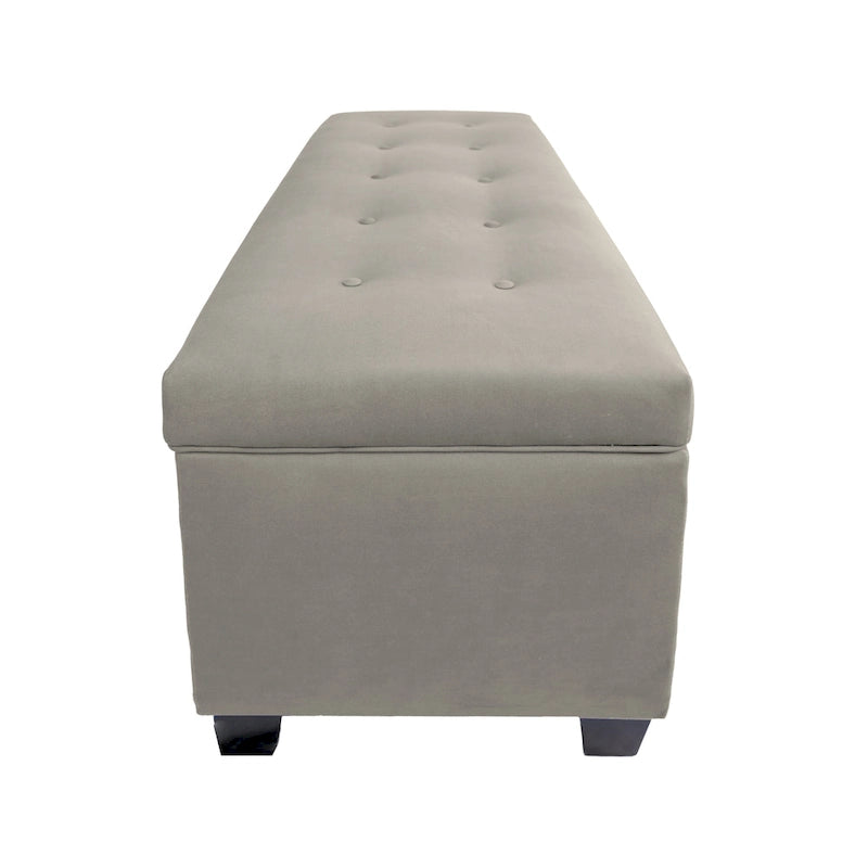 Sole Secret Obsession Button-tufted Linen Storage Bench