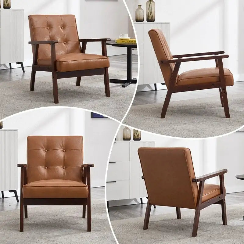 Wooden Accent Chair for Living Room Bedroom