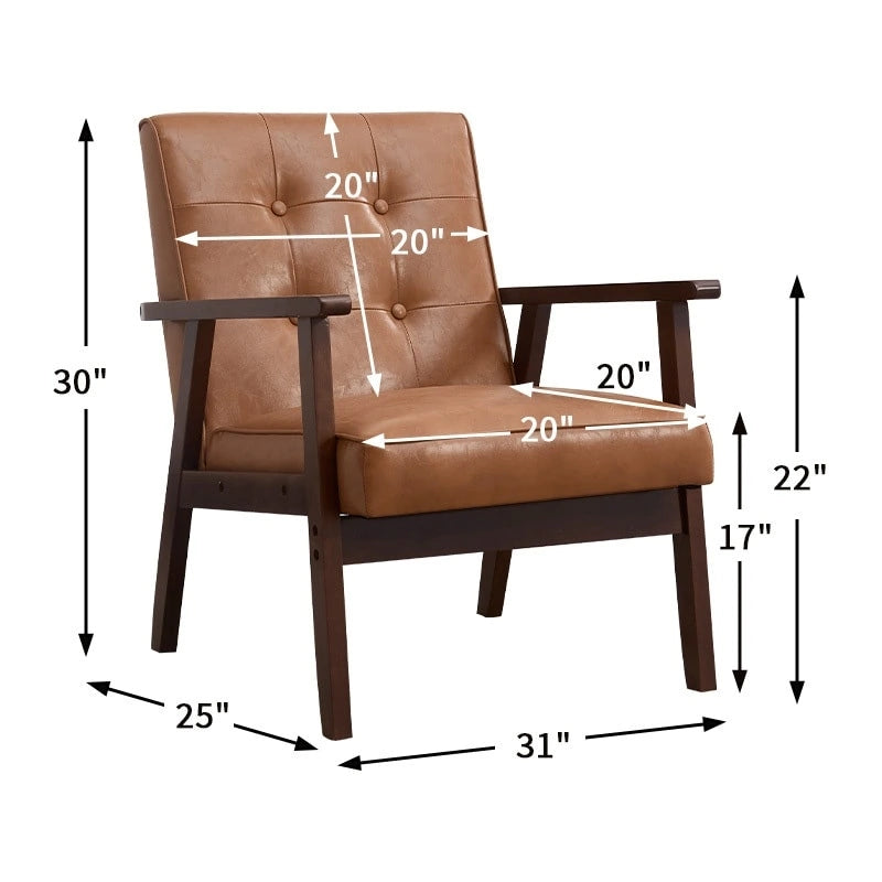 Wooden Accent Chair for Living Room Bedroom