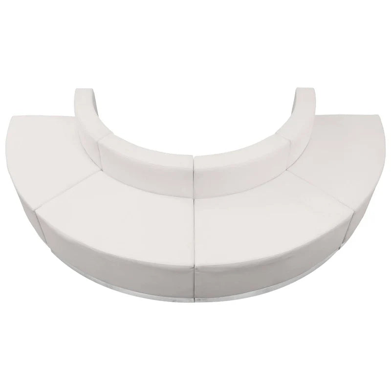 4 PC LeatherSoft Modular Reception Configuration w/Taut Back &Seat - 105W x 25.25 - 52.5D x 27H