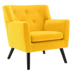 Velvet Upholstered Armchair Tufted Accent Chair, Set of 2 - 30.71H x 28.35 W x 27.56D