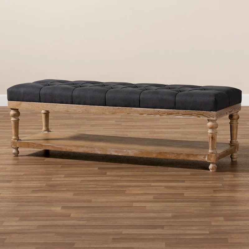 The Gray Barn Windy Ridge Modern and Rustic Storage Bench