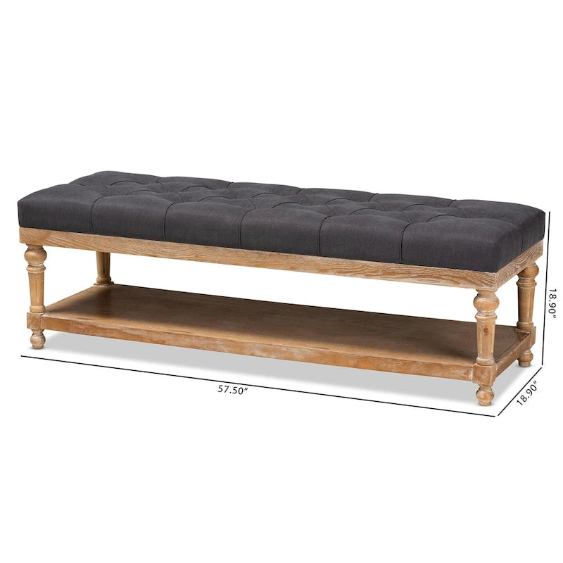 The Gray Barn Windy Ridge Modern and Rustic Storage Bench