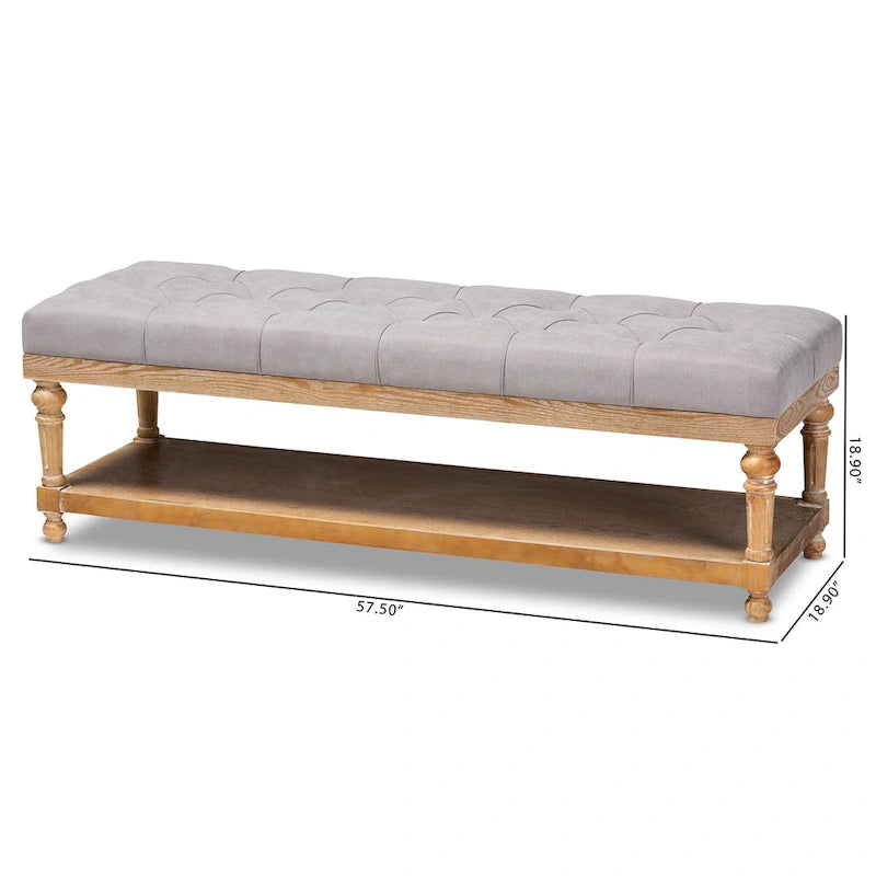 The Gray Barn Windy Ridge Modern and Rustic Storage Bench