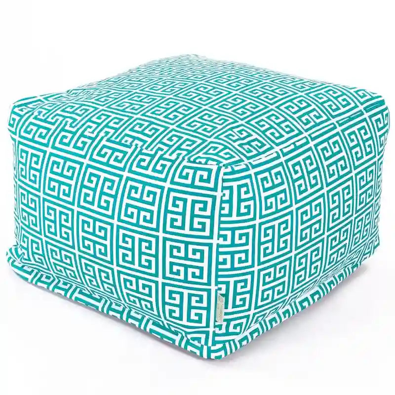 Majestic Home Goods Indoor Outdoor Towers Ottoman Pouf 27 in L x 27 in W x 17 in H