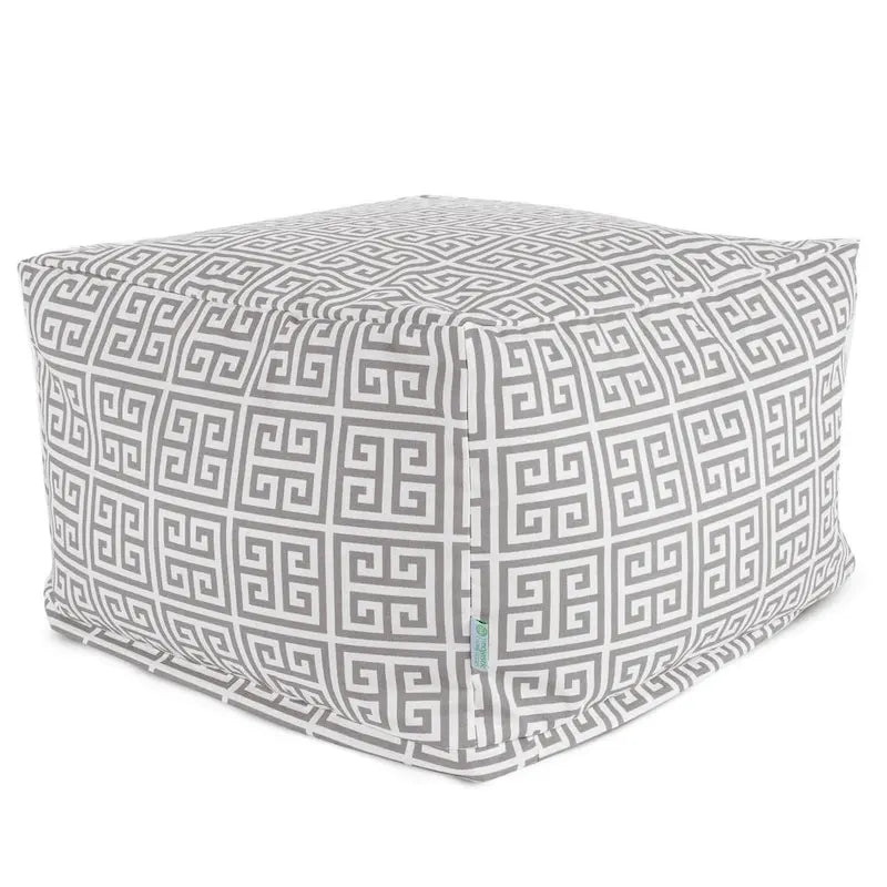 Majestic Home Goods Indoor Outdoor Towers Ottoman Pouf 27 in L x 27 in W x 17 in H