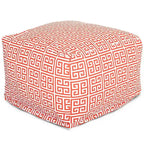 Majestic Home Goods Indoor Outdoor Towers Ottoman Pouf 27 in L x 27 in W x 17 in H