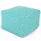 Majestic Home Goods Indoor Outdoor Towers Ottoman Pouf 27 in L x 27 in W x 17 in H