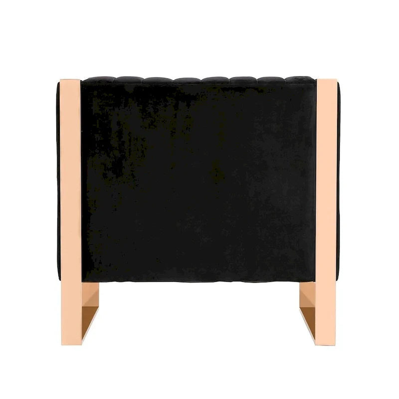 Manhattan Comfort Trillium Gold Frame Velvet Accent Chair (Set of 2)