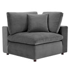 Commix Down Filled Overstuffed Velvet 7-Piece Sectional Sofa