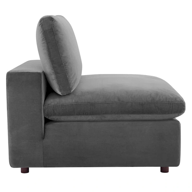 Commix Down Filled Overstuffed Velvet 7-Piece Sectional Sofa
