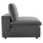 Commix Down Filled Overstuffed Velvet 7-Piece Sectional Sofa