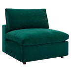 Commix Down Filled Overstuffed Velvet 7-Piece Sectional Sofa