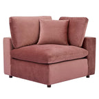 Commix Down Filled Overstuffed Velvet 7-Piece Sectional Sofa