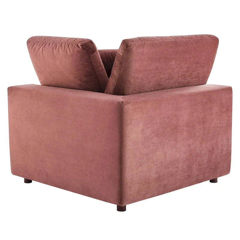 Commix Down Filled Overstuffed Velvet 7-Piece Sectional Sofa