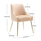 Arcadia Contemporary Velvet Upholstered Accent Chair (Set of 2)