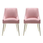Arcadia Contemporary Velvet Upholstered Accent Chair (Set of 2)