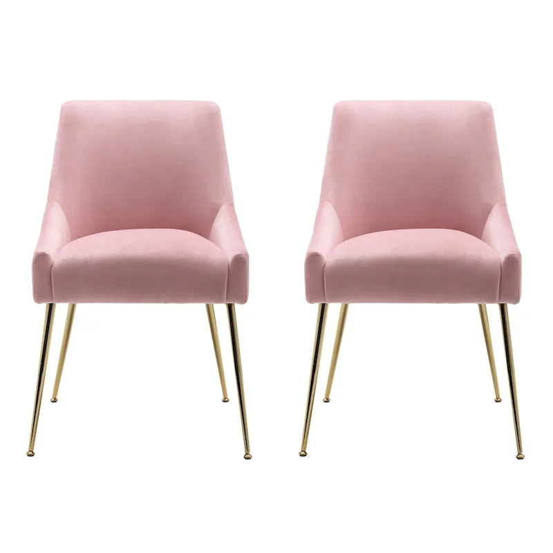 Arcadia Contemporary Velvet Upholstered Accent Chair (Set of 2)