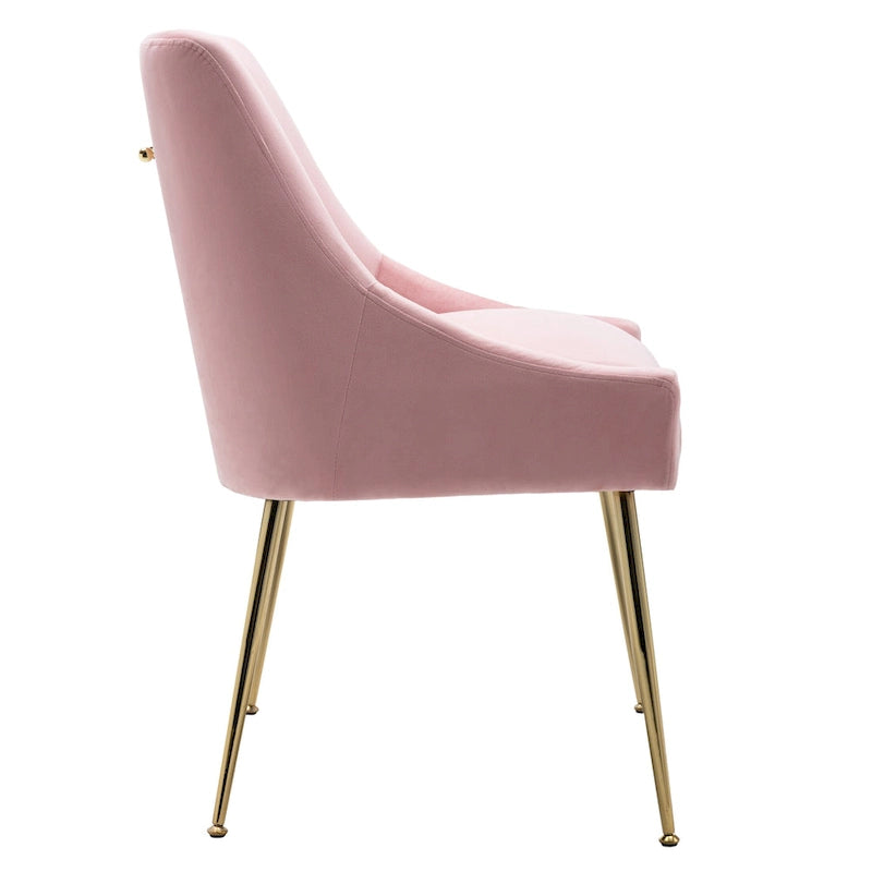 Arcadia Contemporary Velvet Upholstered Accent Chair (Set of 2)