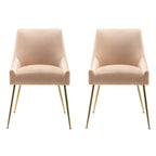 Arcadia Contemporary Velvet Upholstered Accent Chair (Set of 2)