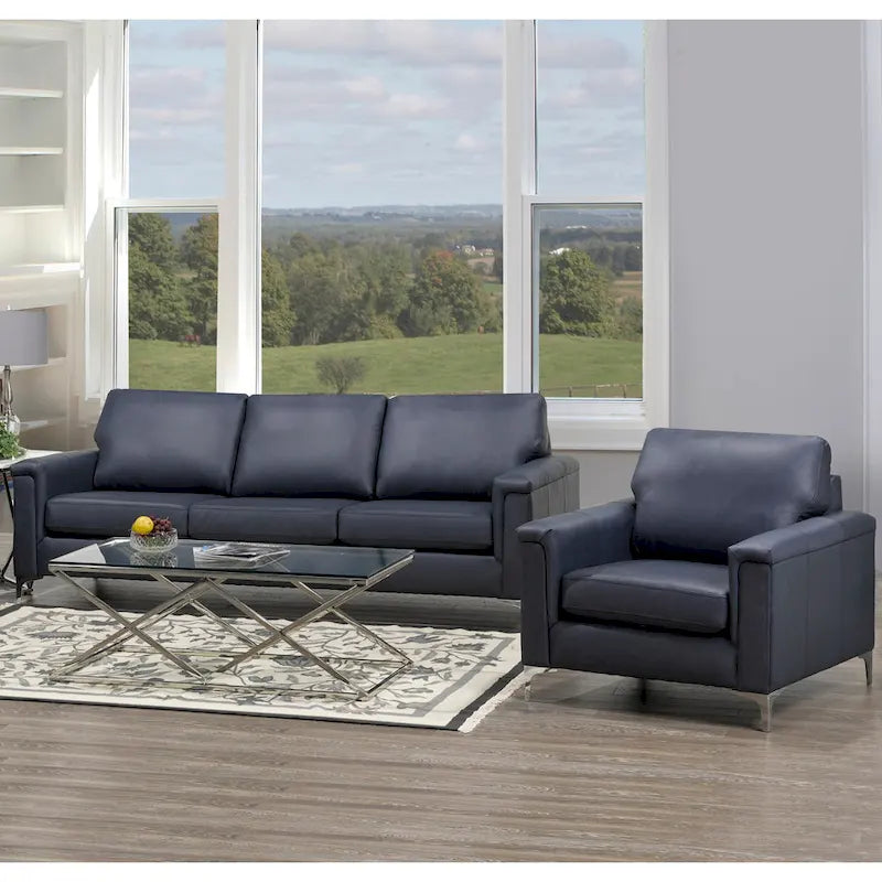 Lessa Modern Premium Top Grain Leather Sofa