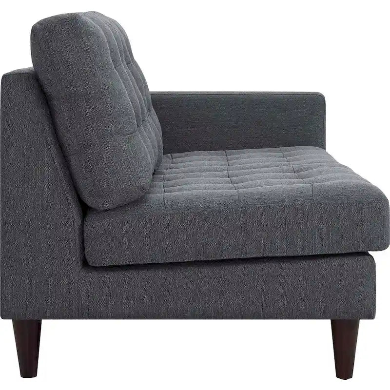 2 Piece Upholstered Fabric Left Facing Bumper Sectional