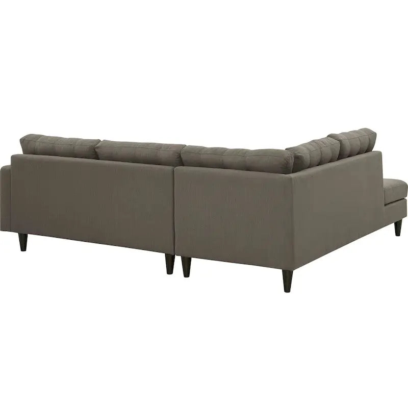 2 Piece Upholstered Fabric Left Facing Bumper Sectional