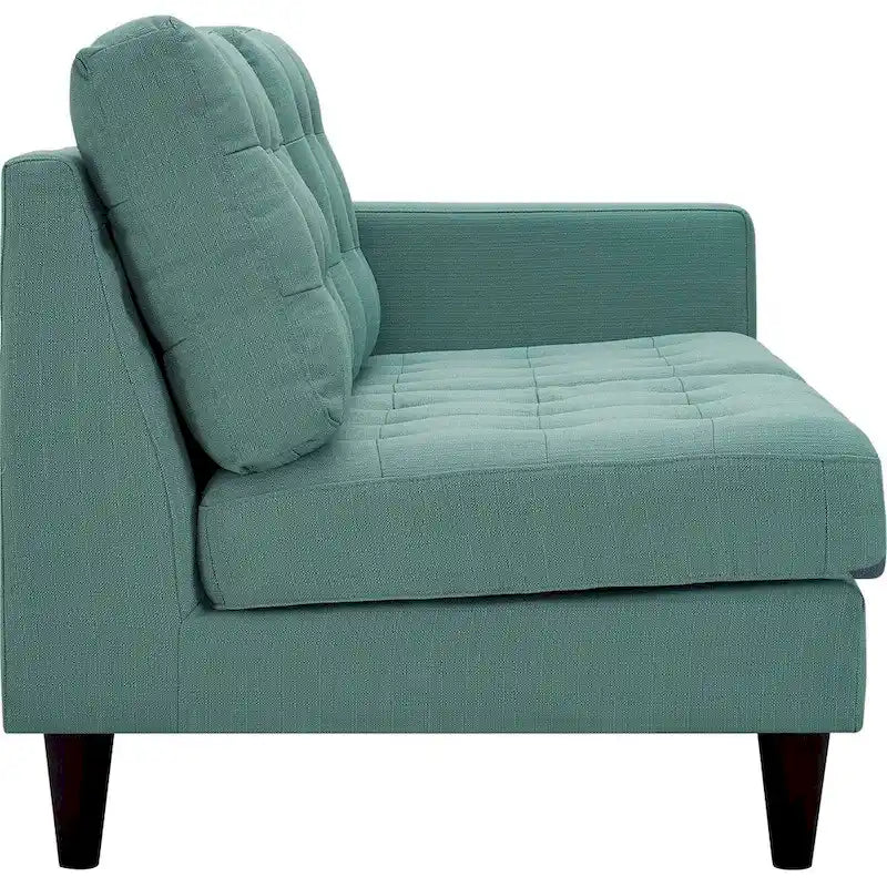 2 Piece Upholstered Fabric Left Facing Bumper Sectional