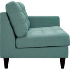 2 Piece Upholstered Fabric Left Facing Bumper Sectional