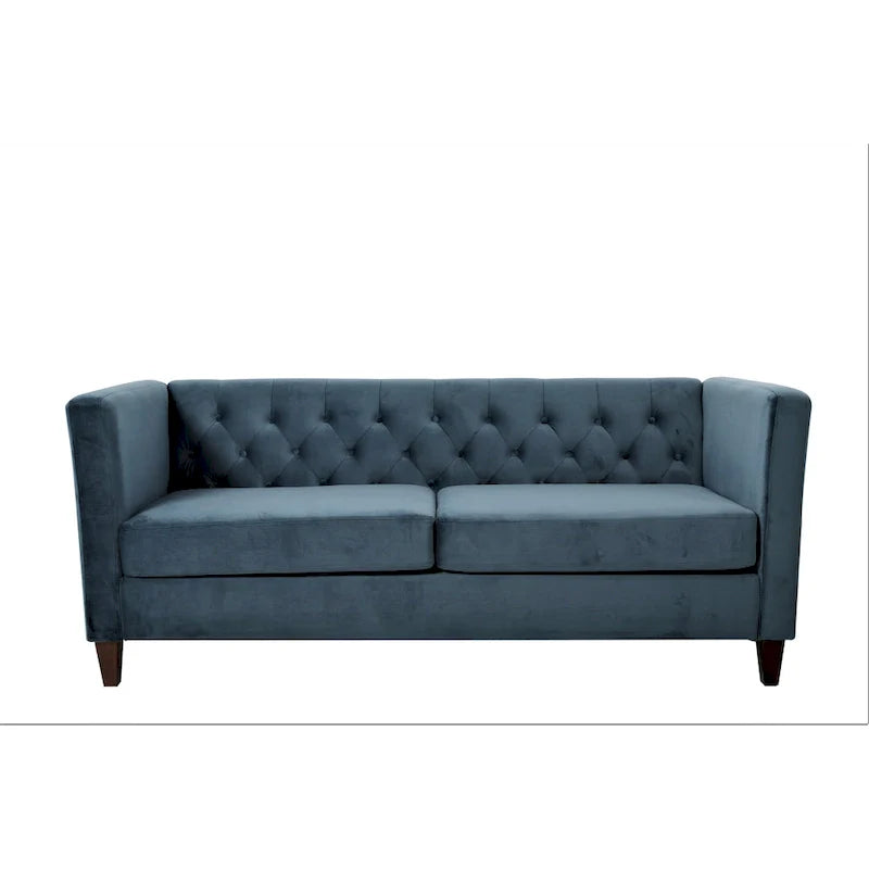 Lisette 73.3 Velvet Square Arm Sofa