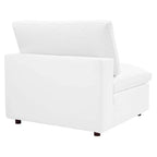 Commix Down Filled Overstuffed Vegan Leather 5-Piece Sectional Sofa