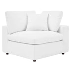 Commix Down Filled Overstuffed Vegan Leather 5-Piece Sectional Sofa