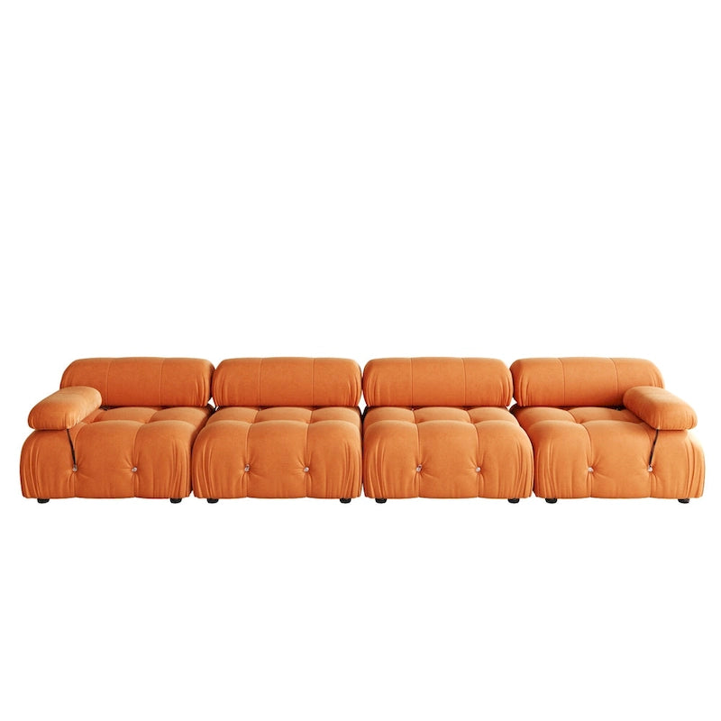138 Convertible Modular Sectional Sofa, Luxury Modern 4-Seat Wide Couch Sectional for Living Room Bedroom Office Apartment