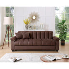 83 Comfortable Velvet Storage Sleeper Convertible Sofa Bed.