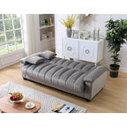 83 Comfortable Velvet Storage Sleeper Convertible Sofa Bed.