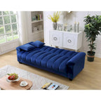 83 Comfortable Velvet Storage Sleeper Convertible Sofa Bed.