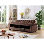 83 Comfortable Velvet Storage Sleeper Convertible Sofa Bed.