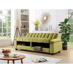 83 Comfortable Velvet Storage Sleeper Convertible Sofa Bed.