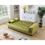 83 Comfortable Velvet Storage Sleeper Convertible Sofa Bed.