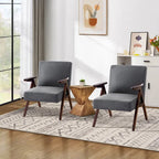 HUIMO Set of 2 Upholstered Accent Chair for Living Room, Bedroom