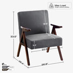 HUIMO Set of 2 Upholstered Accent Chair for Living Room, Bedroom
