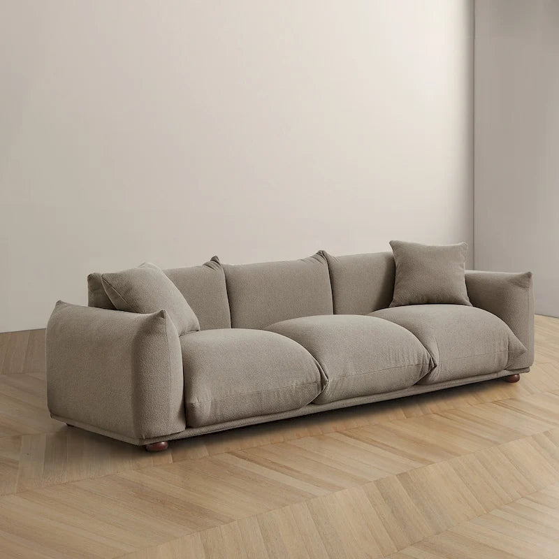 Arten Mid-Century Modern Luxury Boucle/Velvet Couch