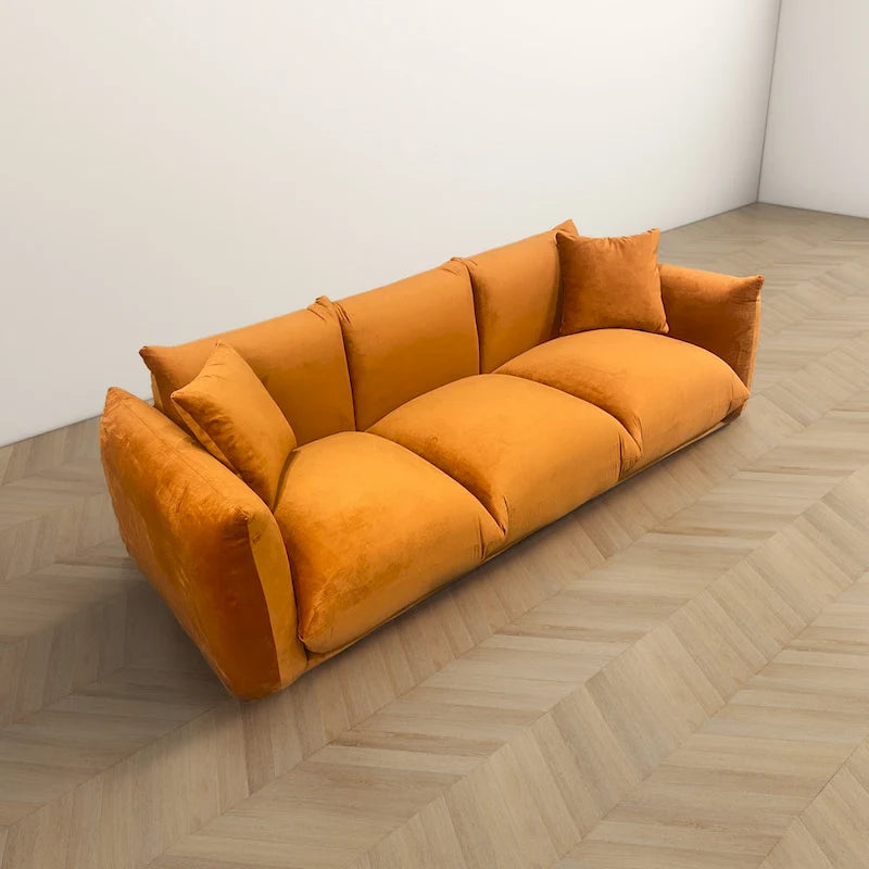 Arten Mid-Century Modern Luxury Boucle/Velvet Couch